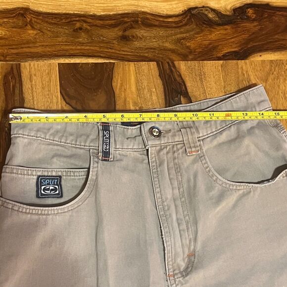 Vintage 90s Split Skateboards USA Pants Skate Workwear Khaki Carpenter Style 32 - Picture 8 of 10